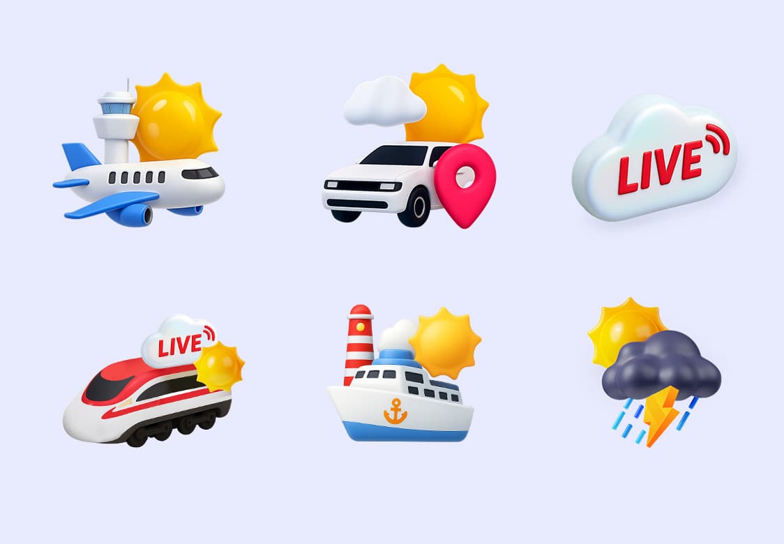 Agus Susilo Web Designer UI/UX Designer - Exploration design icon set for Digital Weather Traffict Application BMKG Indonesia