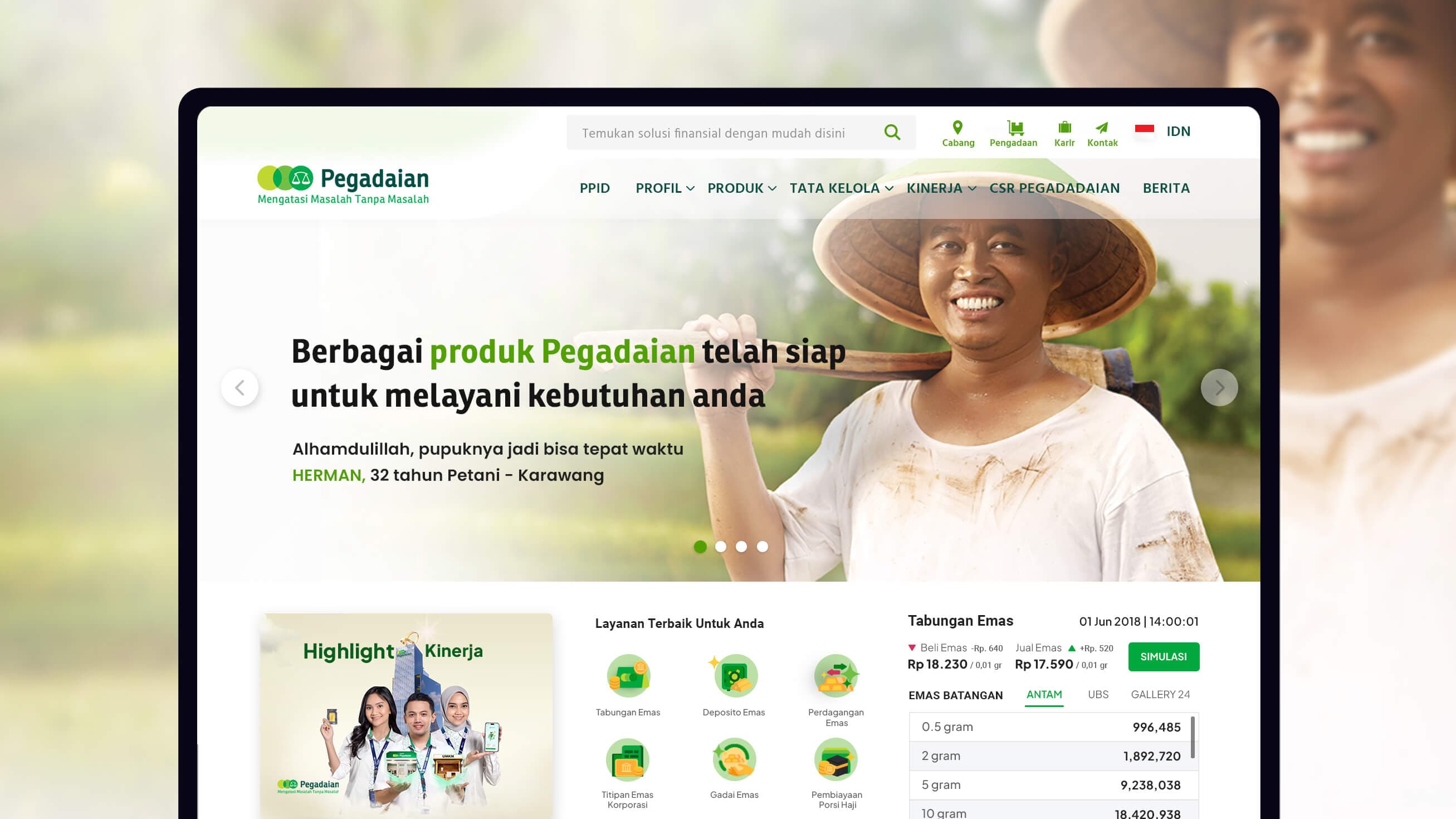 Agus Susilo — UI/UX & Website Designer - Project CaseStudy: Pegadian finance corporation website with product intergration platform